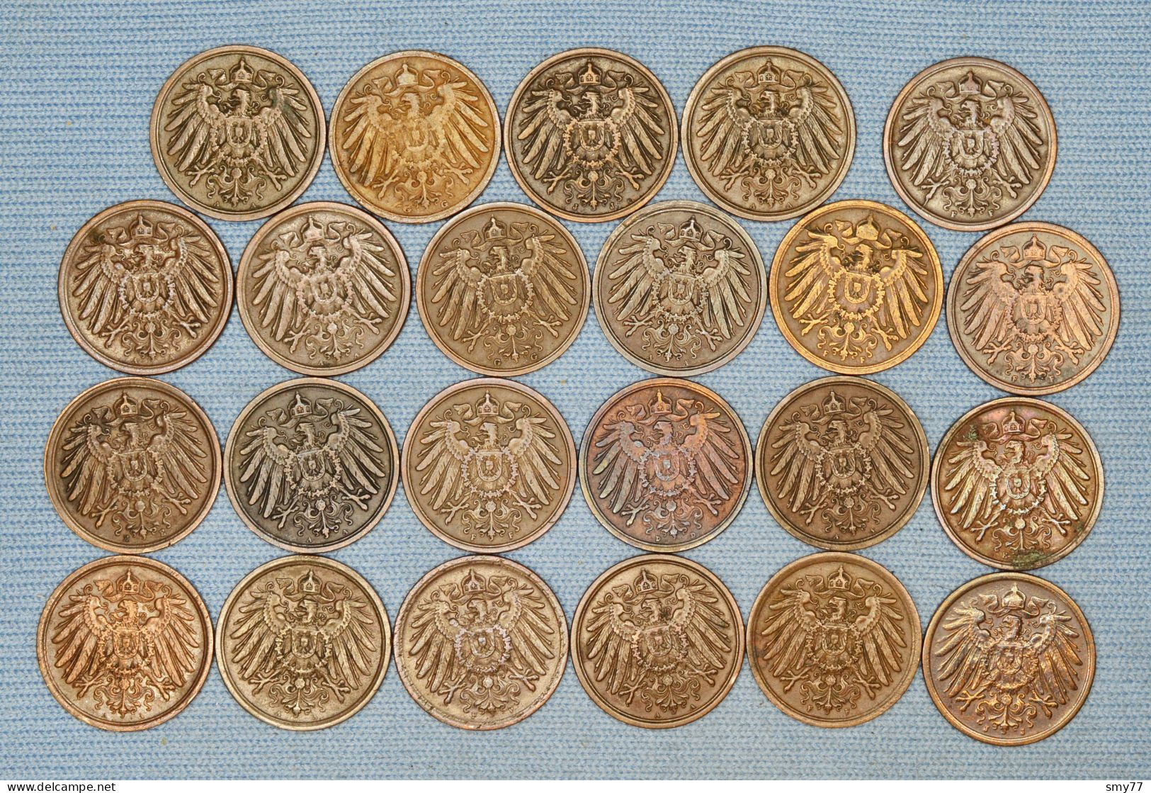 Deutsches Reich  2 Pfennig • 1904 - 1916 •  23 X  ► ALL DIFFERENT ◄ High Grades Incl. Scarcer Items • [24-295] - Sammlungen