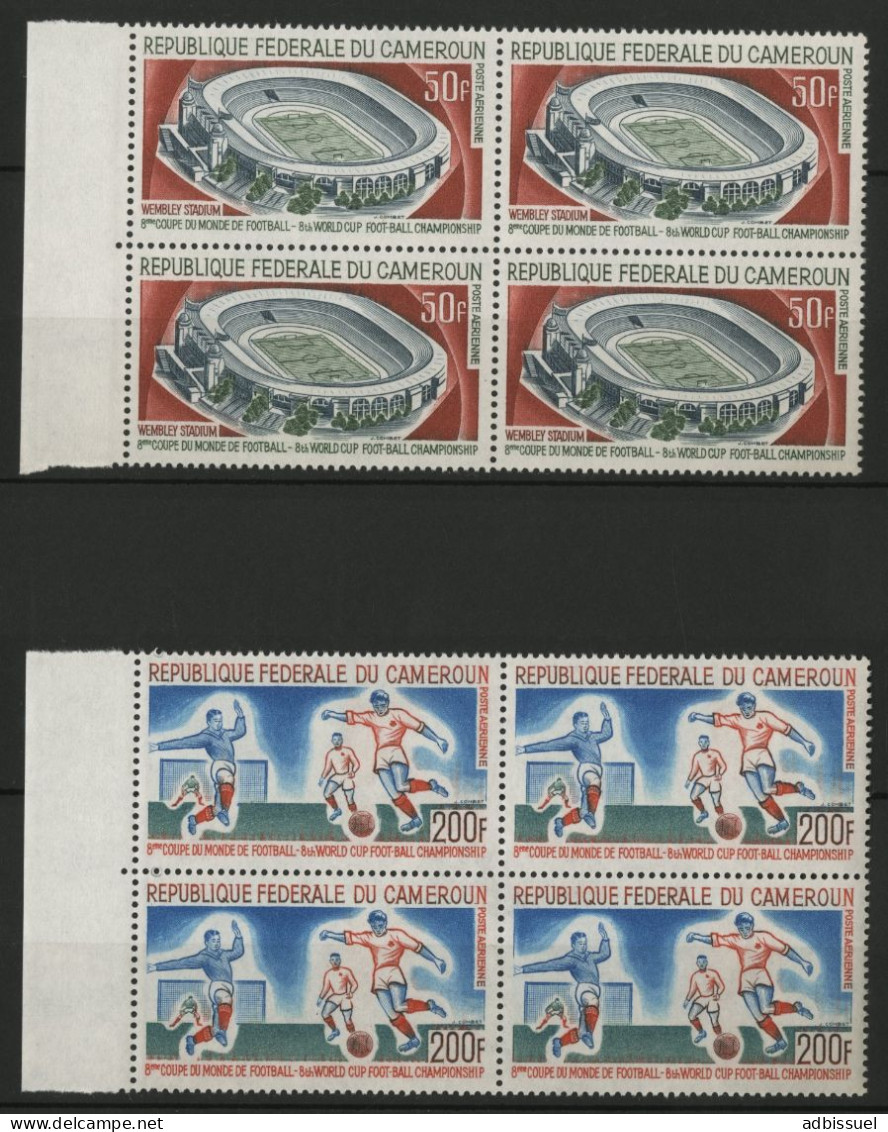 CAMEROUN POSTE AERIENNE PA N° 88 + 89 Neufs Sans Charnière ** MNH Blocs De Quatre Football Coupe Du Monde TB - Kamerun (1960-...)