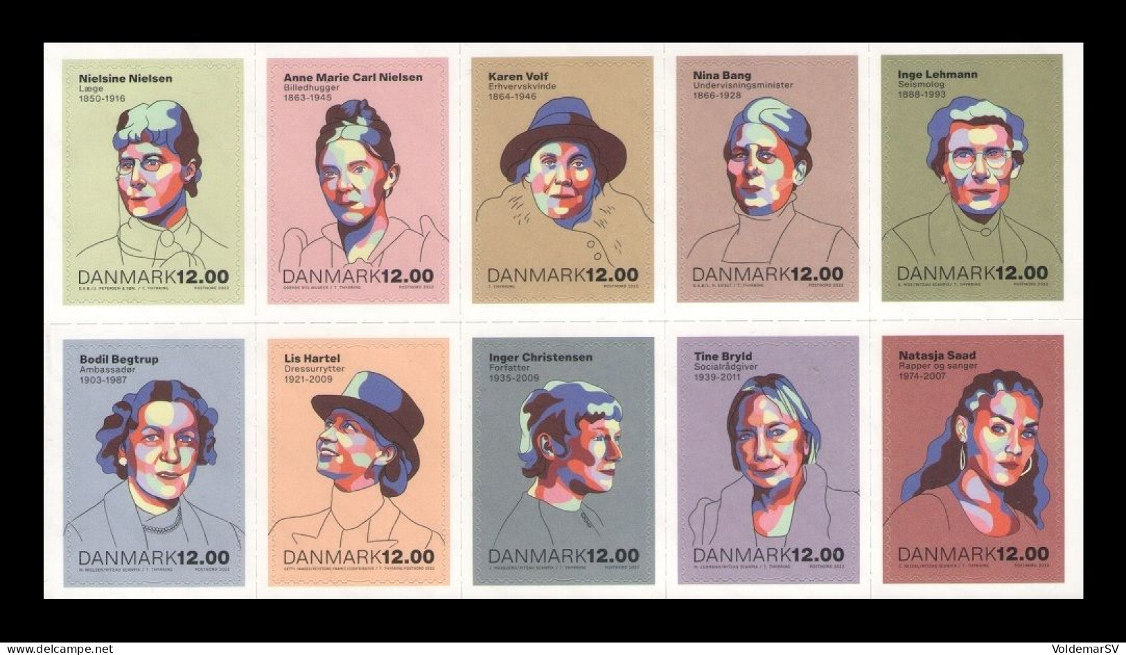 Denmark 2022 Mih. 2071/80 Famous Danish Women MNH ** - Ungebraucht