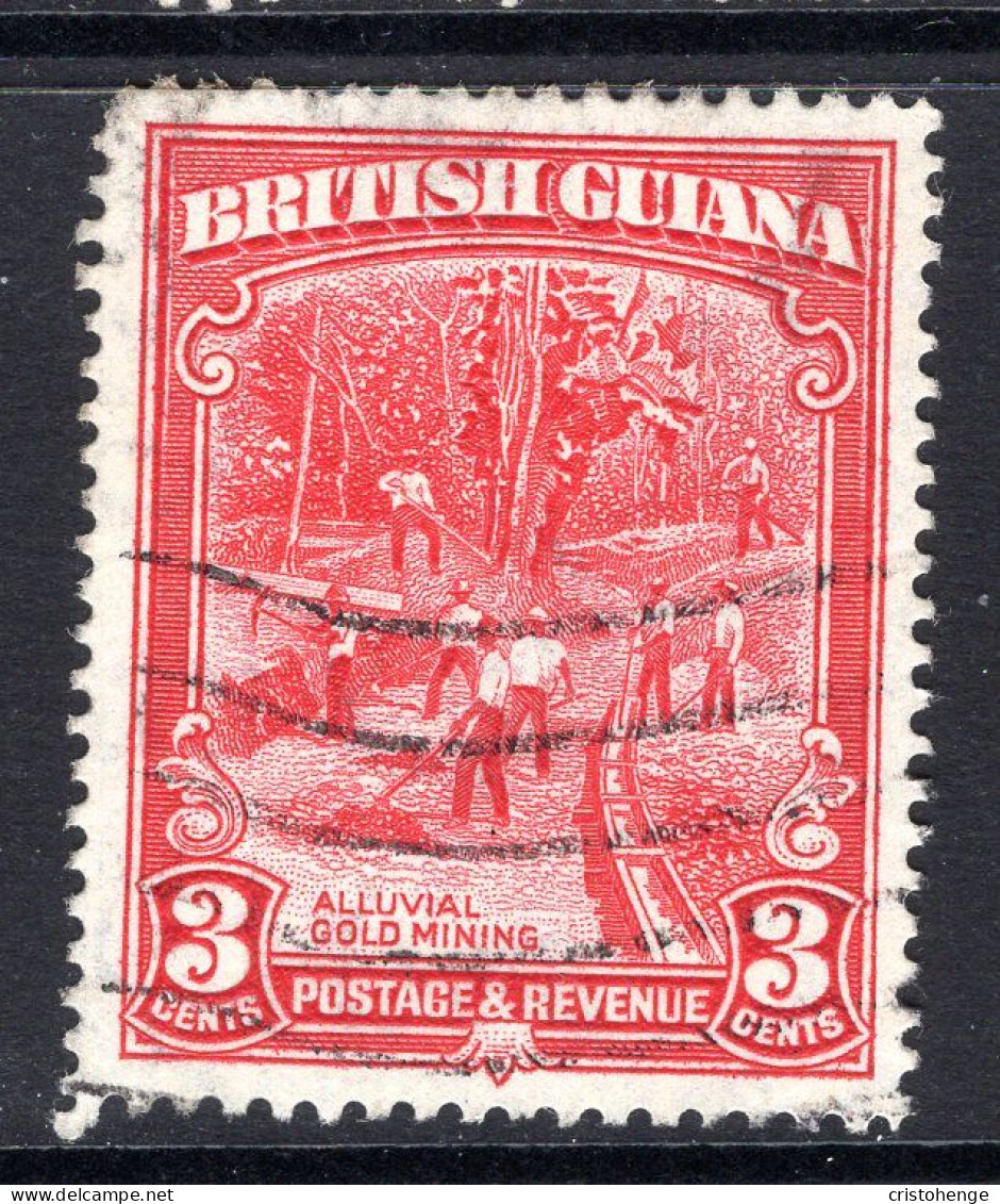 British Guiana 1934-51 KGV Pictorials - 3c Gold Mining - P.13 X 14 - Used (SG 290b) - Guayana Británica (...-1966)