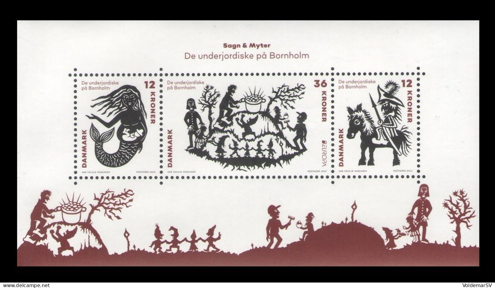 Denmark 2022 Mih. 2081/83 (Bl.80) Europe. Stories & Myths. Stories About Bornholm Underground MNH ** - Unused Stamps