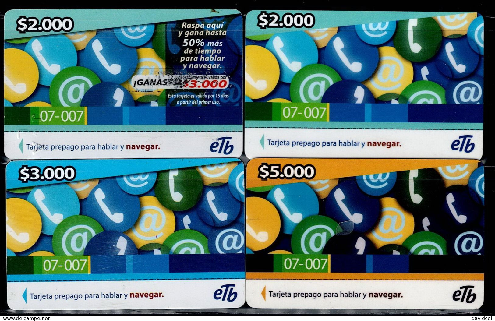 TT66-COLOMBIA PREPAID CARDS - 2008 - USED - ETB - EMPRESA DE TELEFONOS DE BOGOTA - - Kolumbien