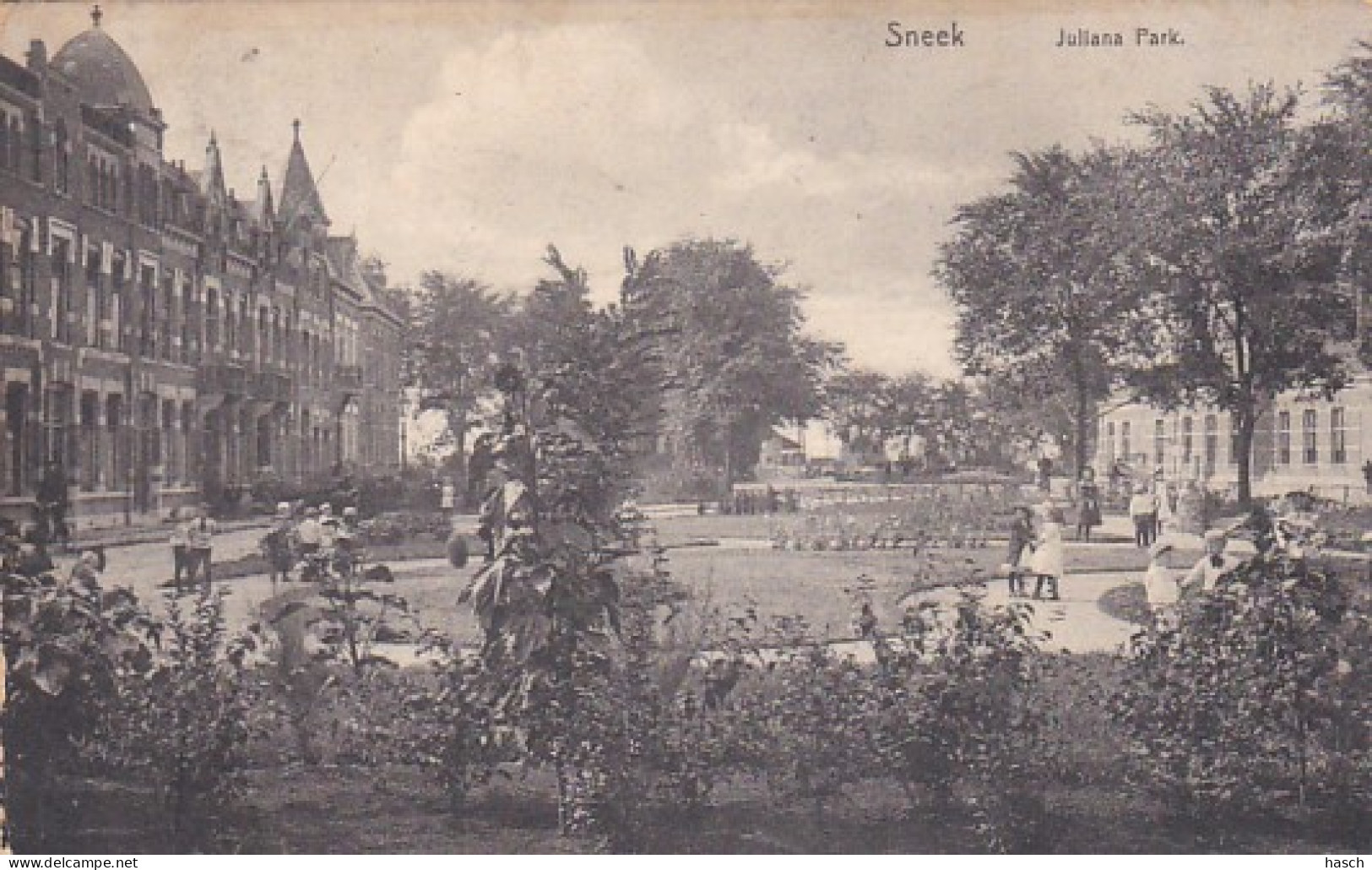 481229Sneek, Juliana Park. – 1912.(zie Hoeken En Randen) - Sneek