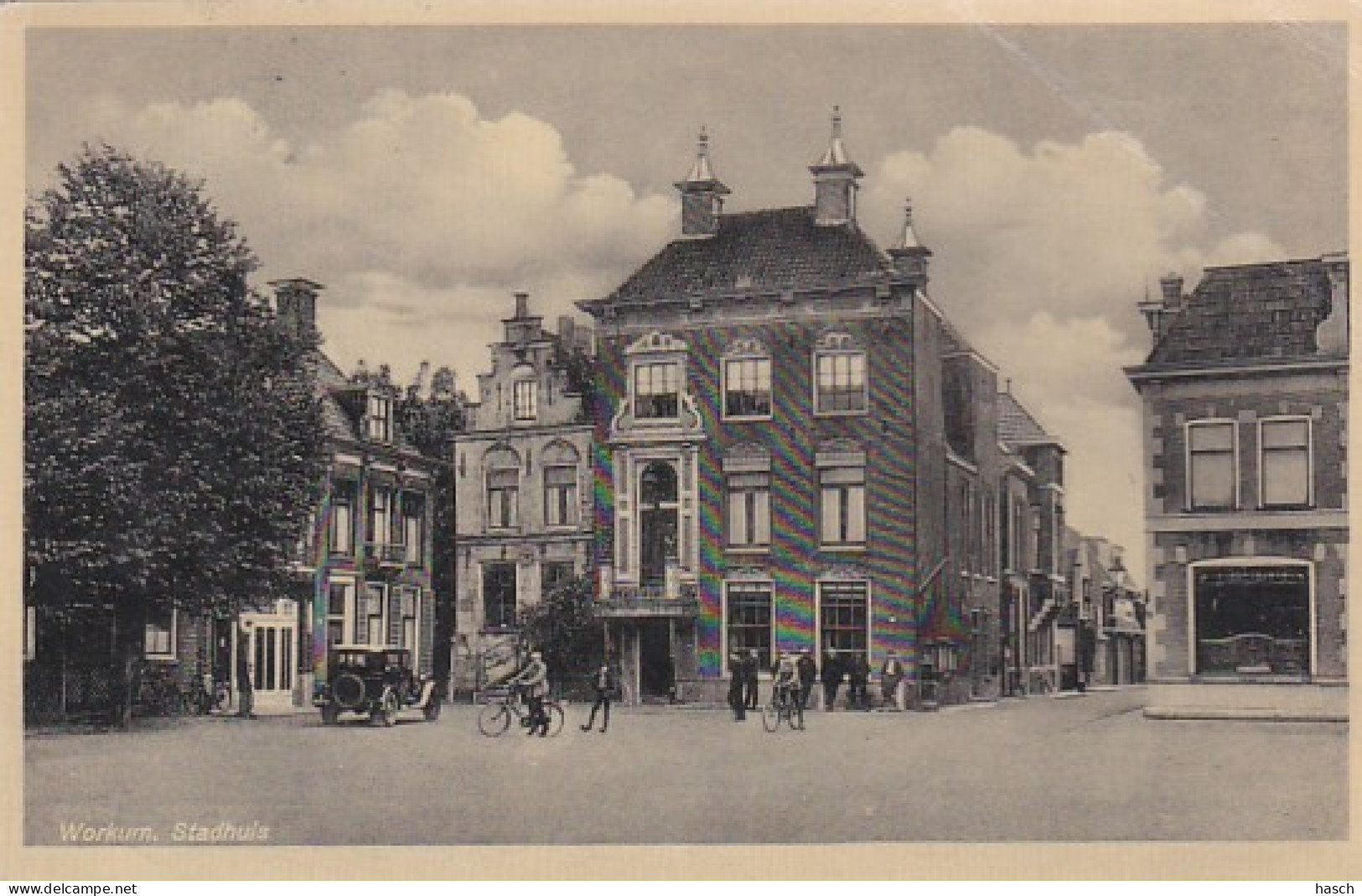481233Workum, Stadhuis. – 1934. (rechtsboven Een Vouw, Achterkant Begint Los Te Raken) - Workum