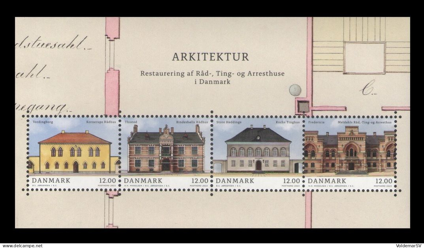 Denmark 2023 Mih. 2103/06 (Bl.82) Architecture MNH ** - Unused Stamps