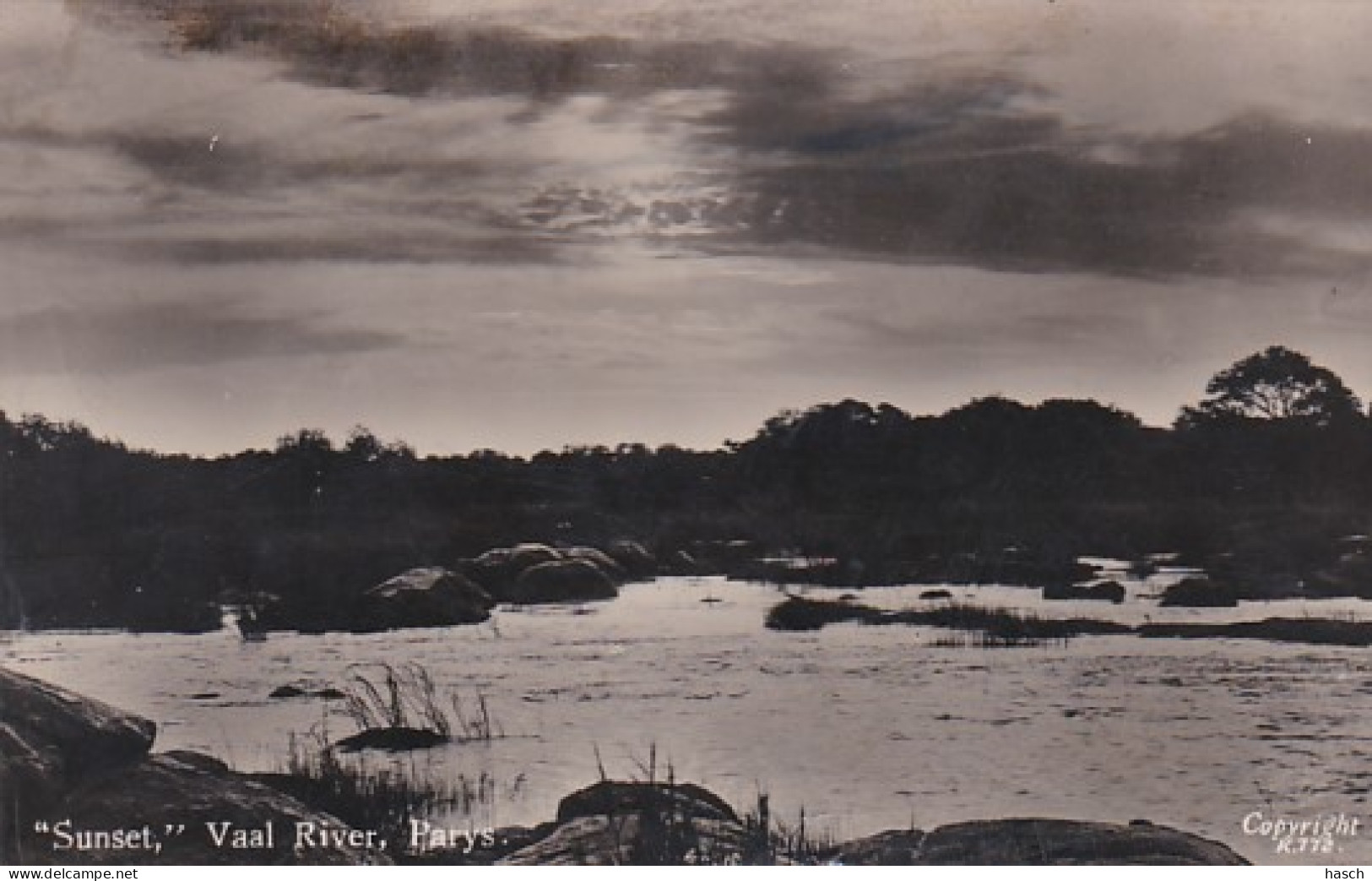 4812322‘’Sunset’’ Vaal River Parys. – 1933. (see Corners, See Sides) - Südafrika