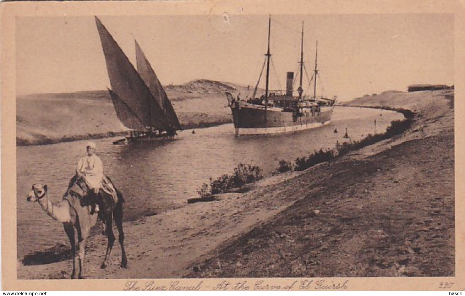 4812344The Suez Canal At The Curve Of El Guirish. (pinhole Top, See Corners) - Suez