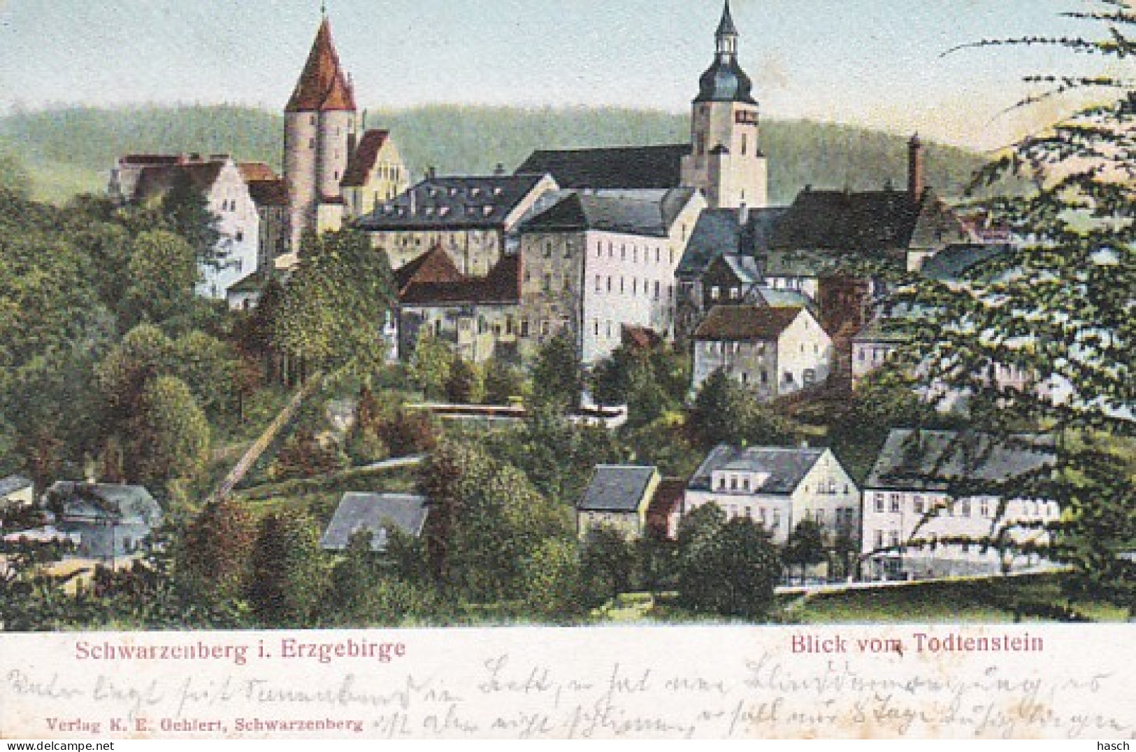 4812475Schwarzenberg I. Erzgebirge. Blick Vom Todtenstein. – 1912.  - Schwarzenberg (Erzgeb.)