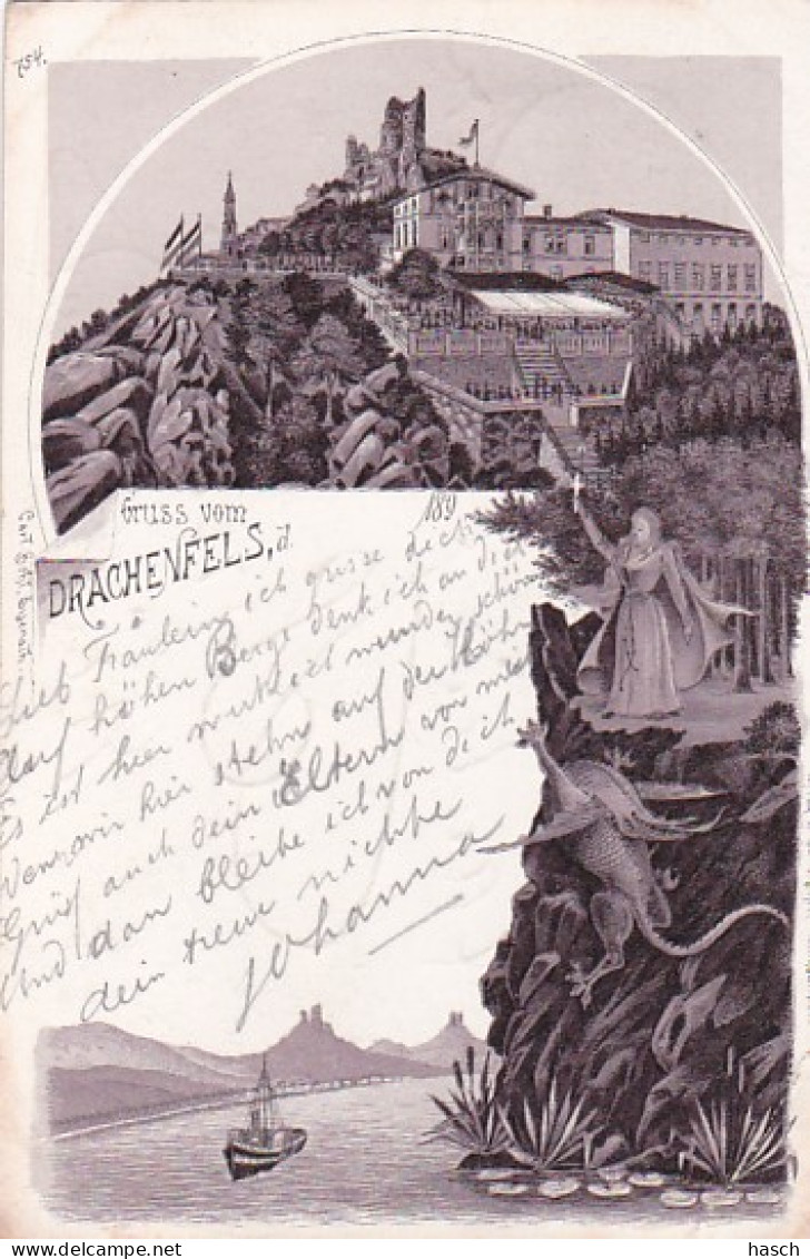 4812511Gruss Vom Drachenfels. – 1899. - Drachenfels