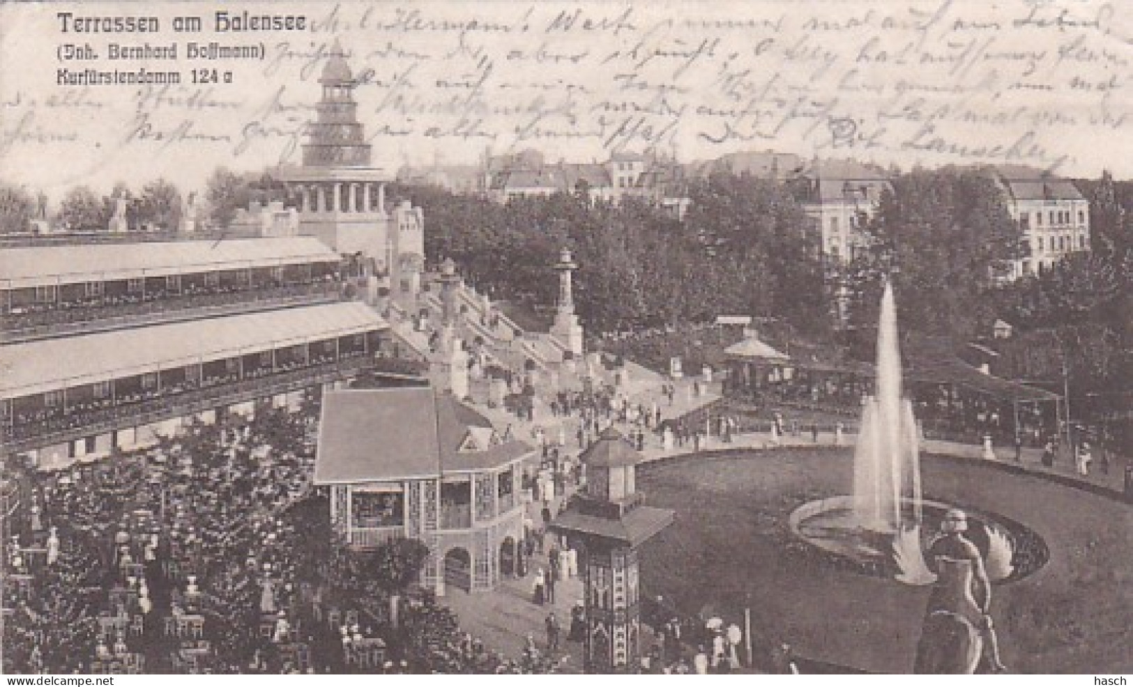 4812608Terrassen Am Halensee. – 1907. (rechts Oben Sehr Kleines Falte) - Halensee