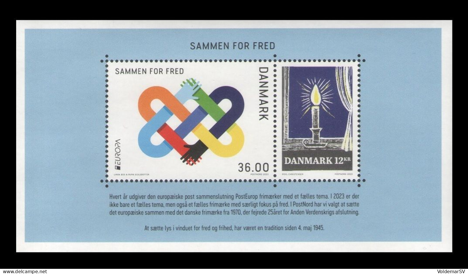 Denmark 2023 Mih. 2108/09 (Bl.83) Europa. Peace - The Highest Value Of Humanity MNH ** - Neufs