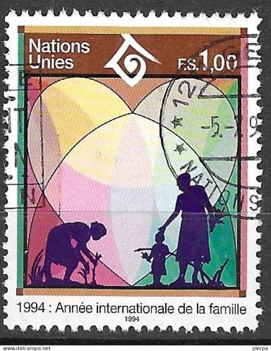 O.N.U. GENEVE - 1994 - ANNO FAMIGLIA - FR. 1,00 - USAT0 (YVERT 264 - MICHEL 244) - Usati