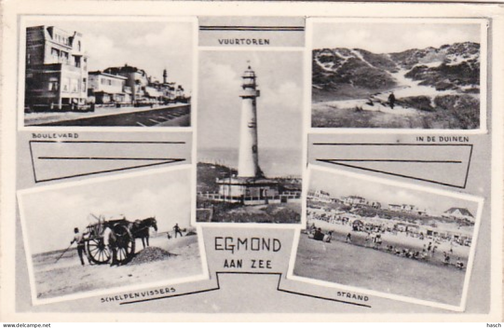 4812792-aEgmond Aan Zee, Multivues. – 1956. (minuscule Vouwen In De Hoeken) - Egmond Aan Zee