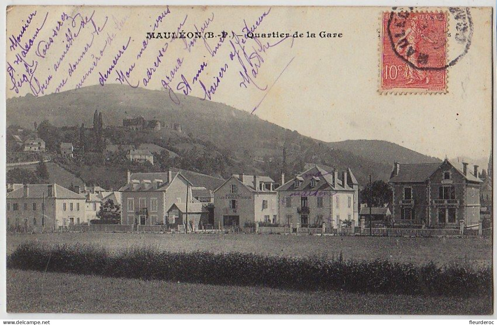 64 - B56059CPA - MAULEON - Quartier De La Gare - Très Bon état - PYRENEES-ATLANTIQUES - Mauleon Licharre