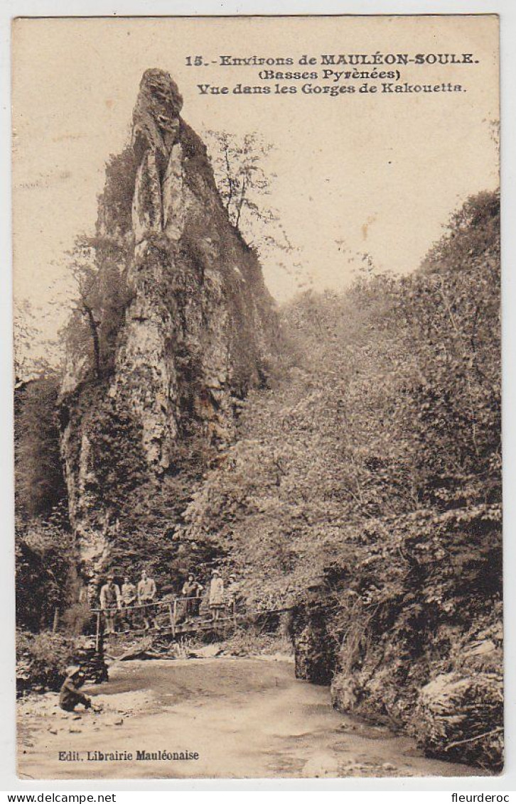 64 - B56049CPA - MAULEON SOULE - Gorges De Kakouetta, Passerelle - Très Bon état - PYRENEES-ATLANTIQUES - Mauleon Licharre