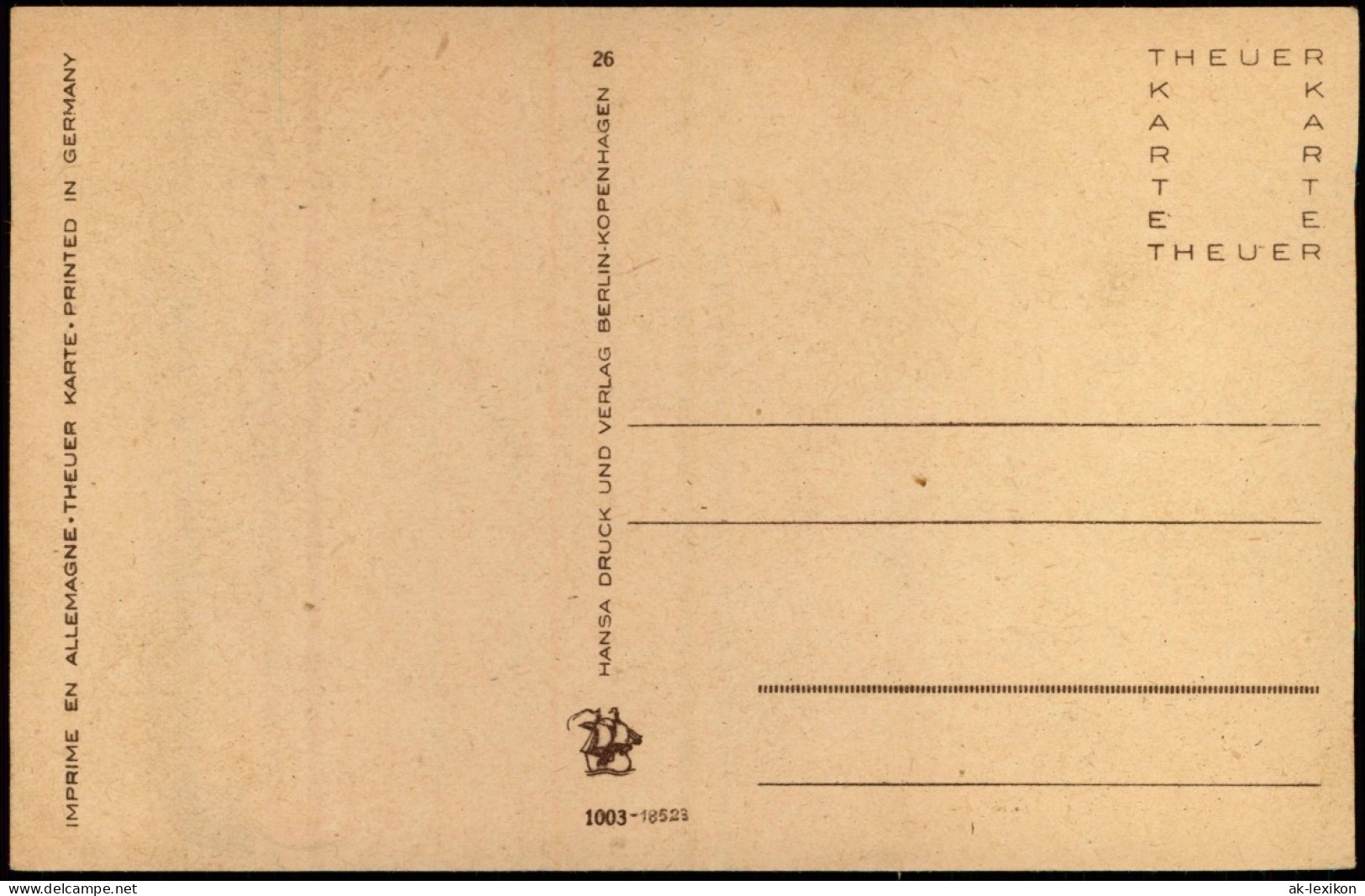 Ansichtskarte  Scherenschnitt Schattenschnitt Fliegenpilz Reh Wanderer 1928 - Silhouettes