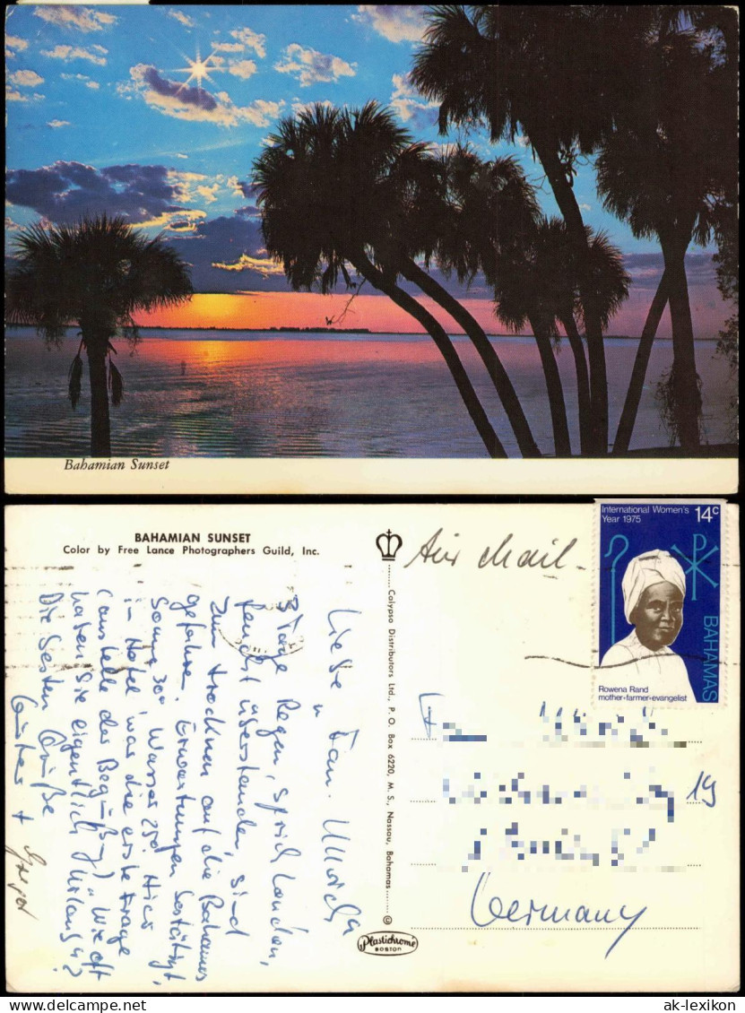 Postcard .Bahamas Allgemein BAHAMIAN SUNSET, Sonnen-Untergang 1975 - Bahama's