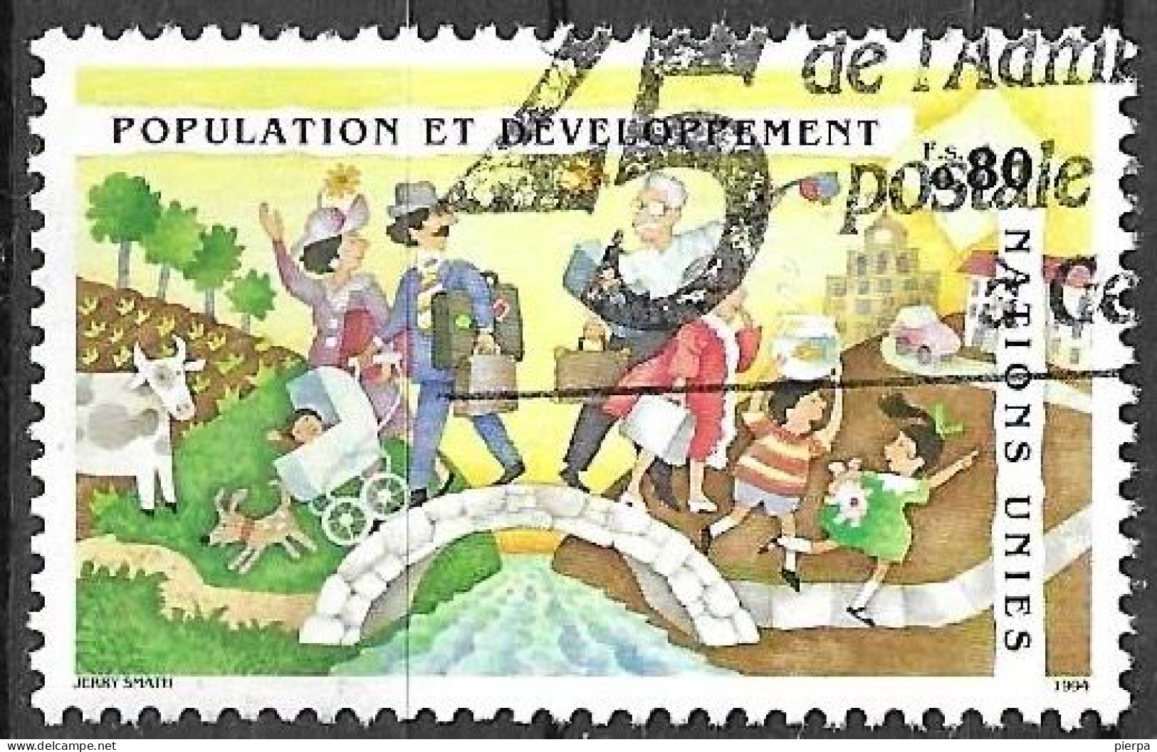 O.N.U. GENEVE - 1994 - POPOLAZIONE E SVILUPPO - FR. 0,80 - USAT0 (YVERT 275 - MICHEL 255) - Used Stamps