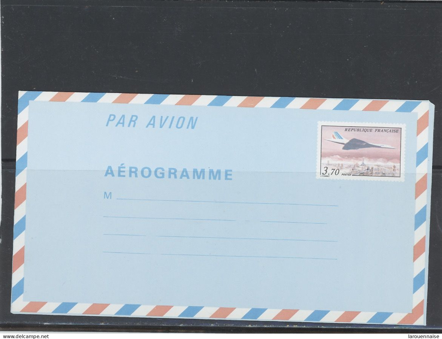 AEROGRAMME -N°1014 -AER -CONCORDE - 3,70 F - Aerogramme