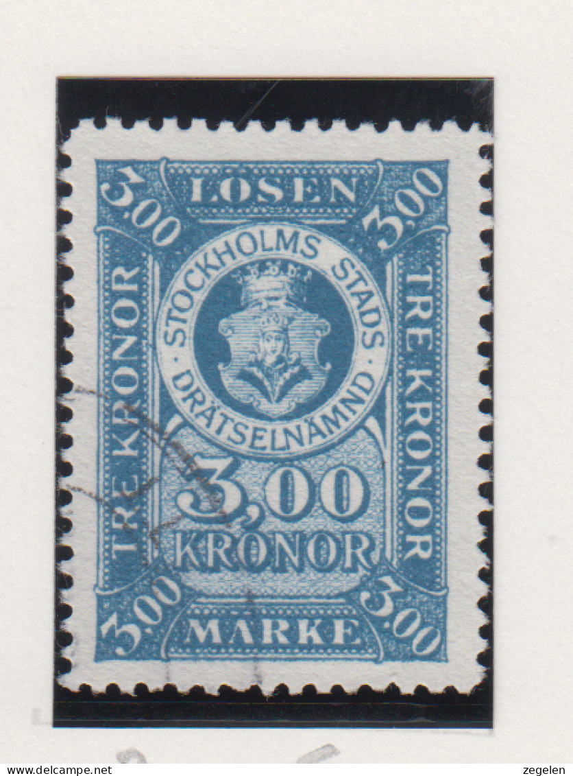 Zweden Fiskale Zegel Cat. Barefoot : Stockholms Stads-Drätselnämnd(Local Issues) 2 - Revenue Stamps