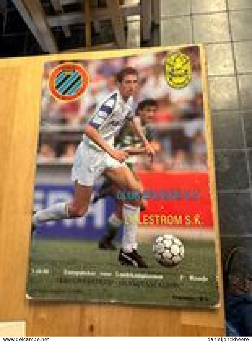 Club Brugge Programma Lillestrom S.K. Europabeker 1990 - Andere & Zonder Classificatie