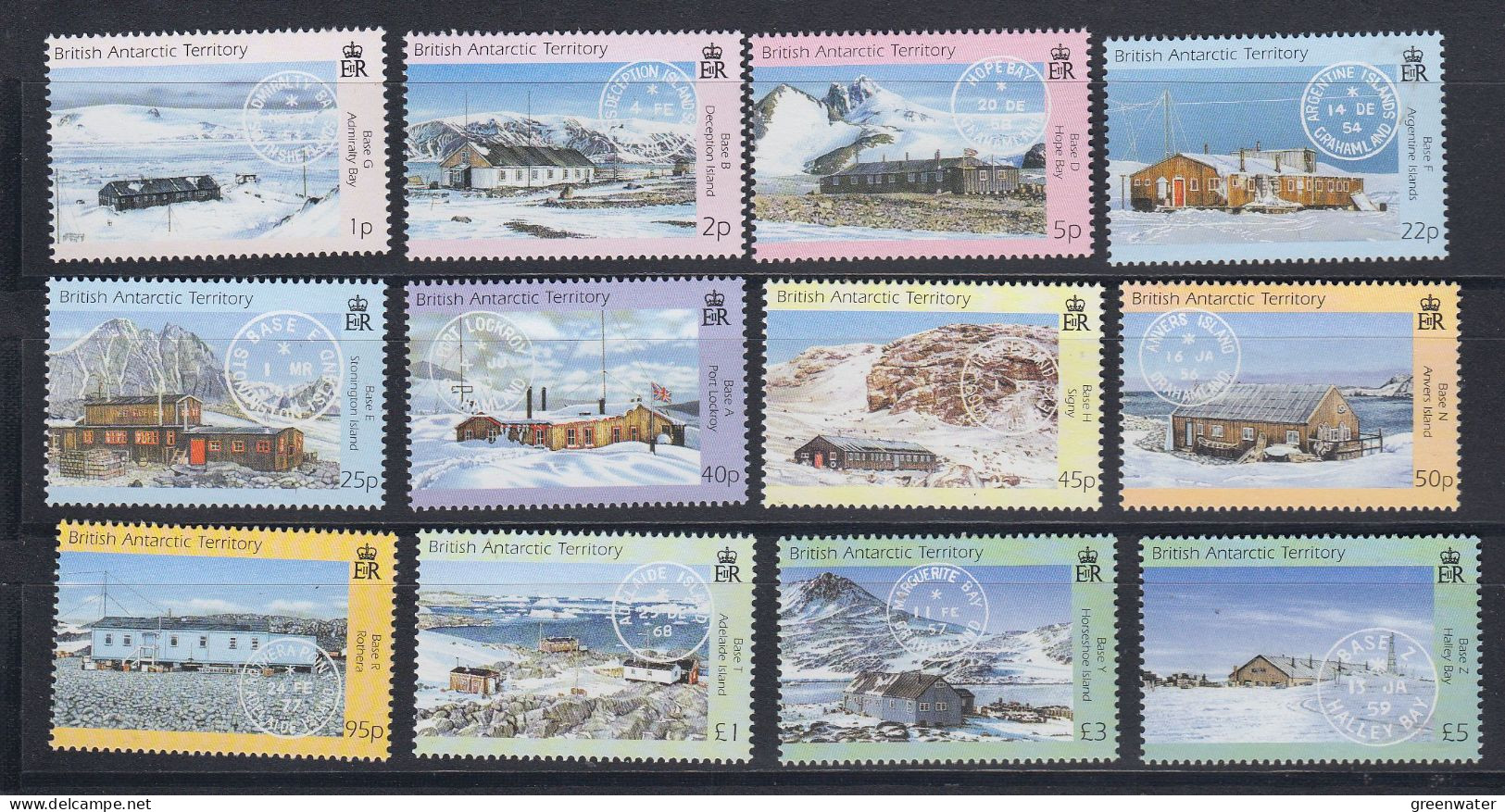 British Antarctic Territory (BAT)  Definitives / Antarctic Bases 12v ** Mnh (ZO174) - Ungebraucht