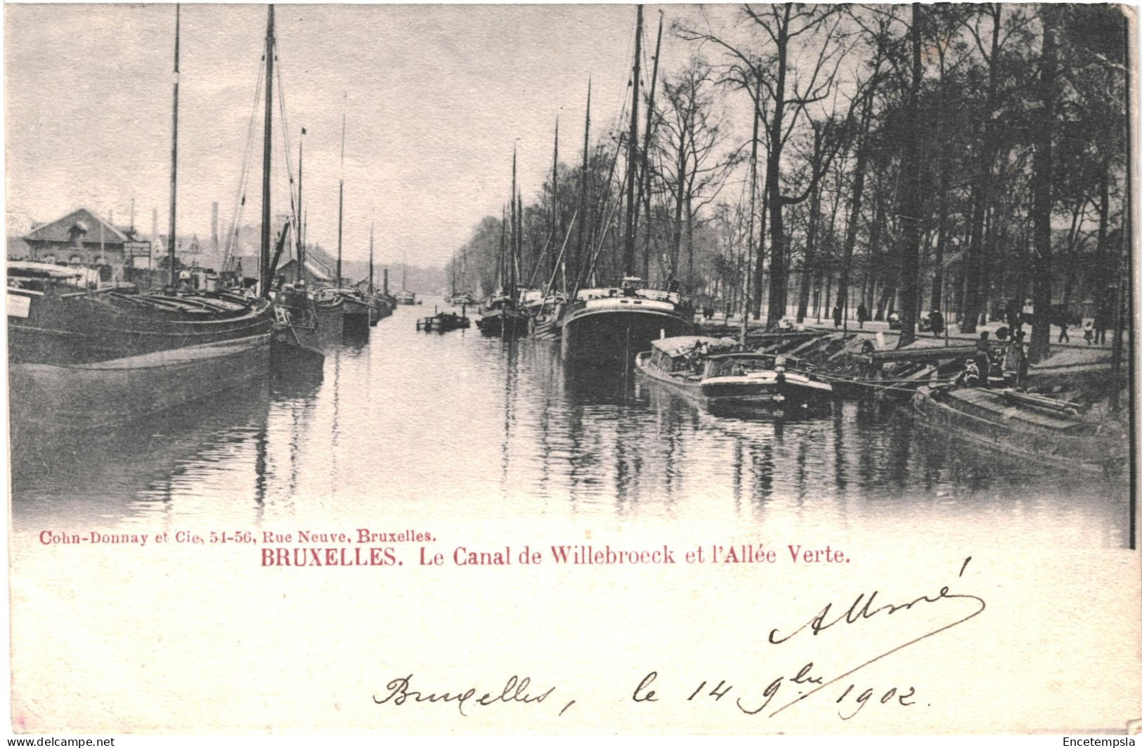 CPA Carte Postale Belgique Bruxelles  Allée Verte Canal De Willebroeck 1902 VM78603ok - Prachtstraßen, Boulevards