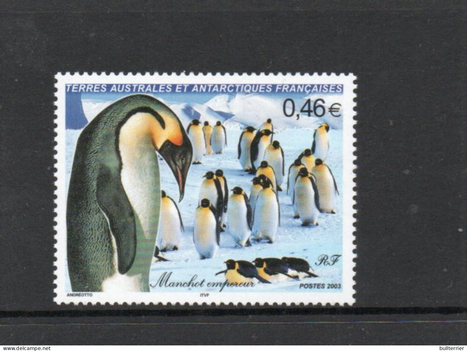 BIRDS - TAAF - 2003- EMPEROR PENGUINS  MINT NEVER HINGED, SG CAT £6.25 - Penguins