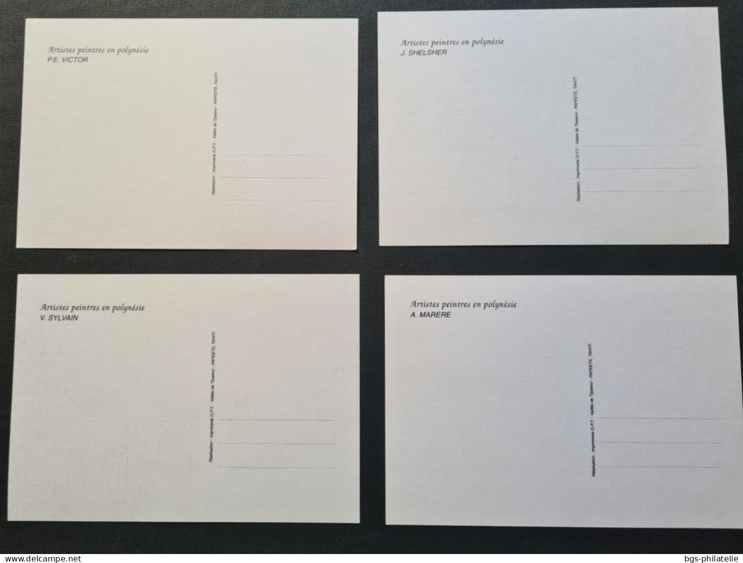 Polynésie Timbres Numéros 445 à  448 , Série Complète Sur Lot De 5 Cartes MAXIMUM. - Französisch-Polynesien