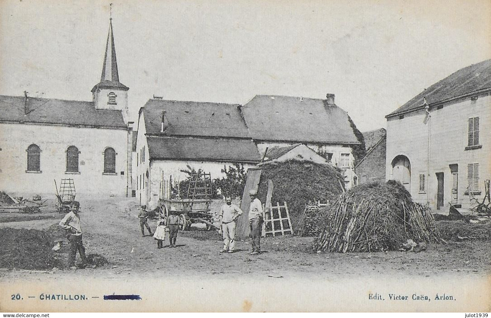 CHATILLON . SAINT-LEGER ..-- Paysage Du Village . 1908 Vers ANVERS ( Melle Irma DE GREZ ) . - Saint-Léger