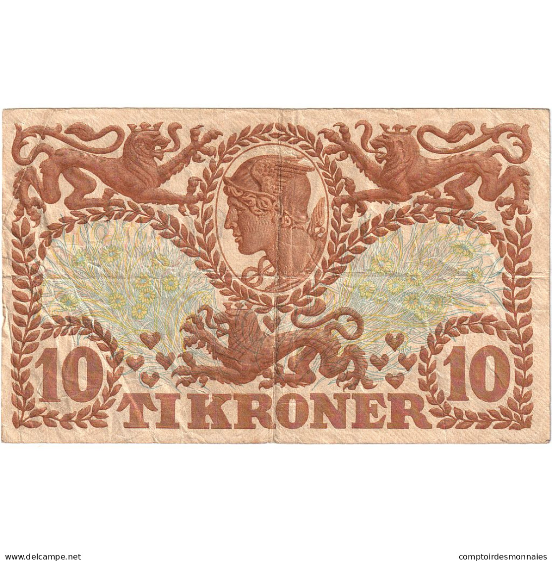 Billet, Danemark, 10 Kroner, 1937, KM:31a, TTB - Danemark