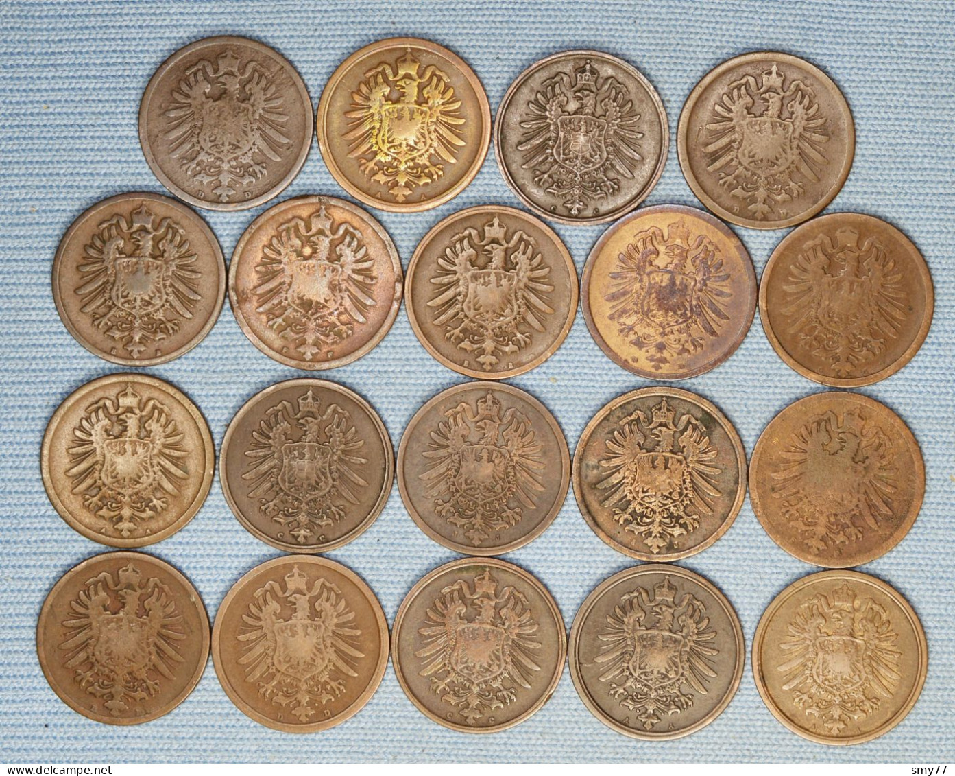 Deutsches Reich  2 Pfennig • 1873 - 1877 •  19 X  ► ALL DIFFERENT ◄  Incl. Scarcer Items • See Details • [24-296] - Collections