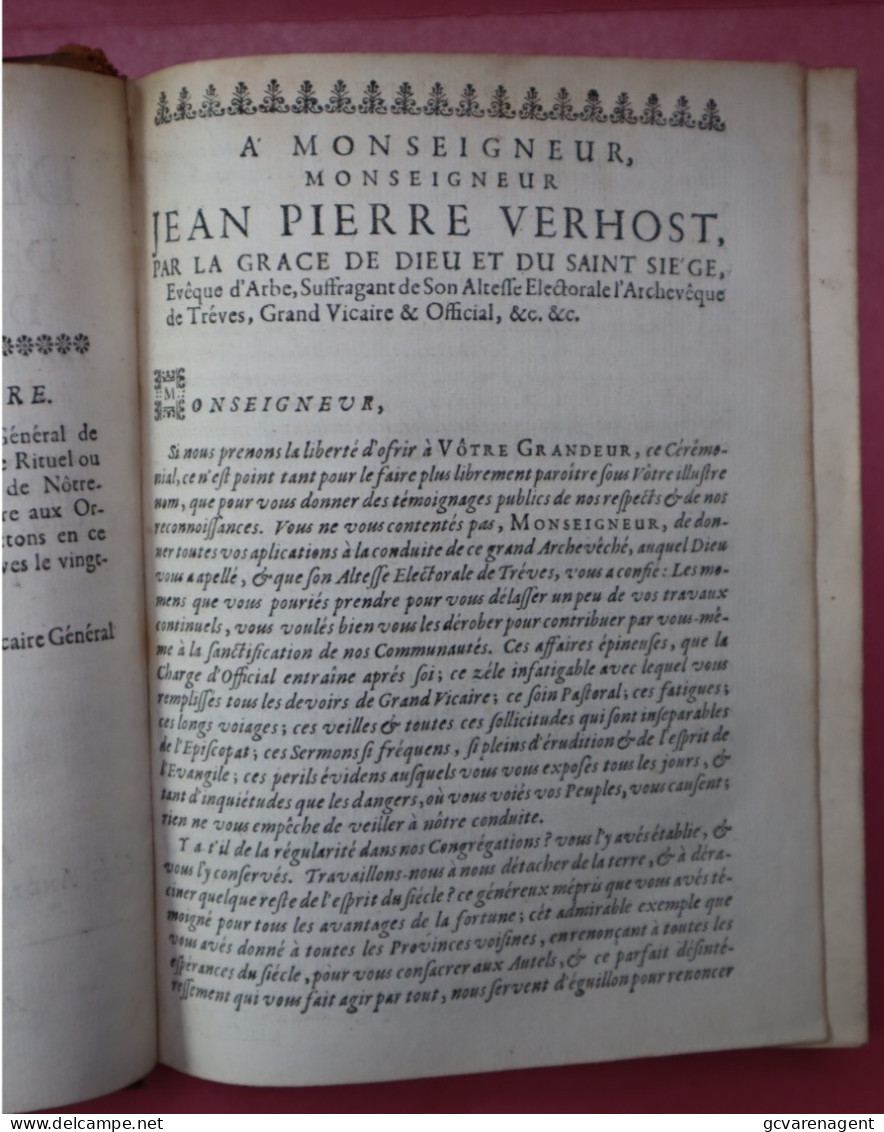 1690  CEREMONIAL DES RELIGIEUSES DE LA CONGREGATION DE NOSTRE DAME = VOIR DESCRIPTION ET IMAGES - Bis 1700