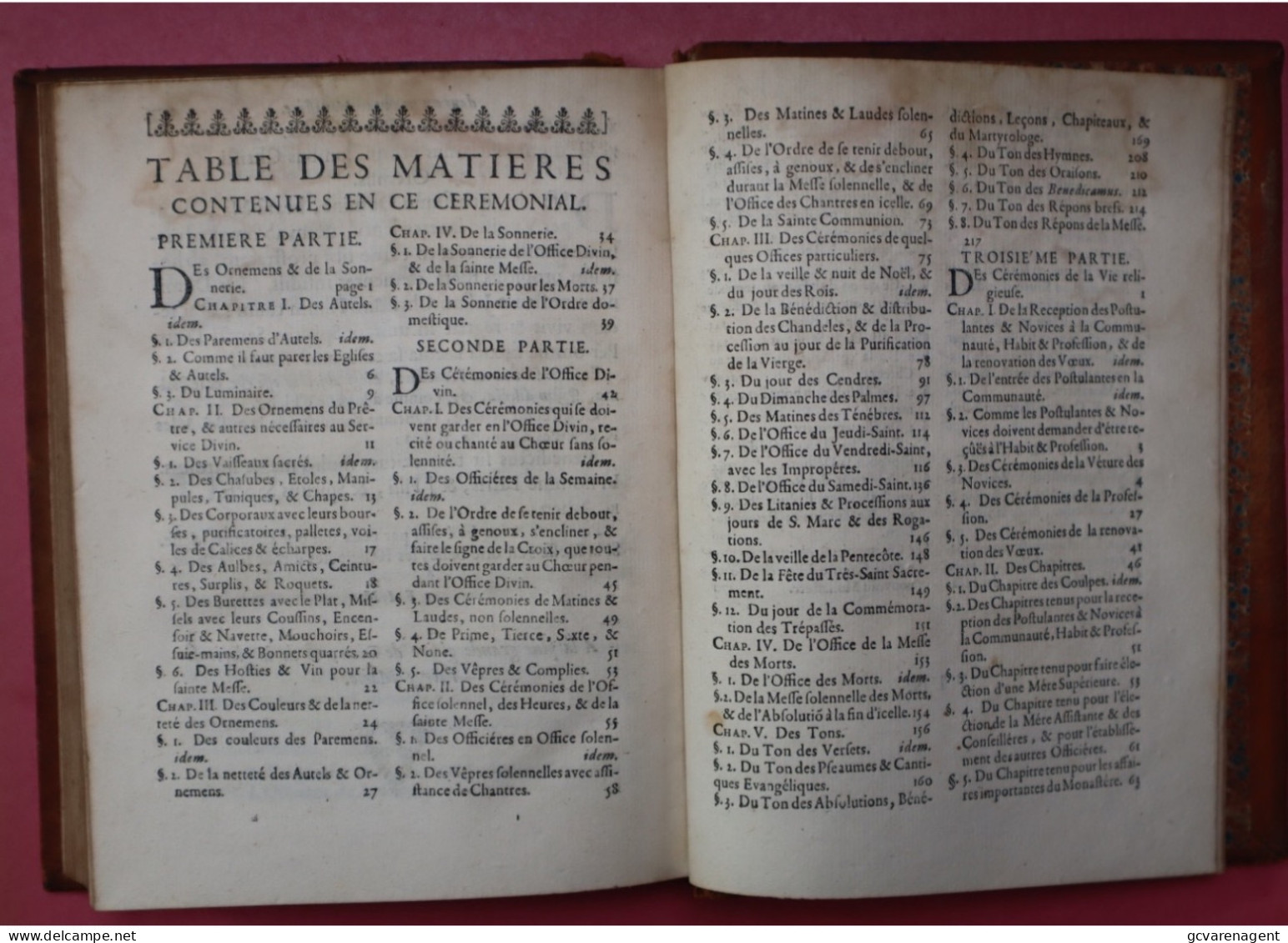 1690  CEREMONIAL DES RELIGIEUSES DE LA CONGREGATION DE NOSTRE DAME = VOIR DESCRIPTION ET IMAGES
