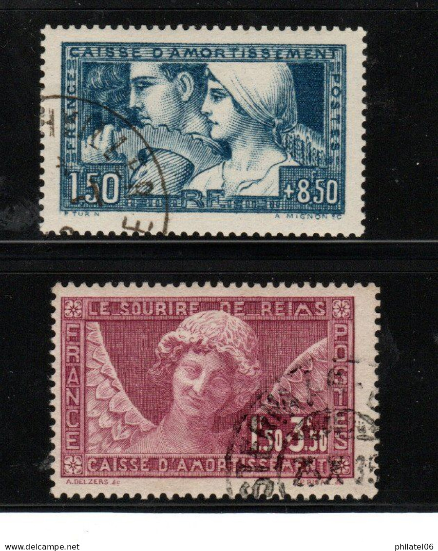 FRANCE, Nos 252 ET 256 OBLITERES SANS AMINCIS. LA COTE EST DE 280 EUROS - Used Stamps