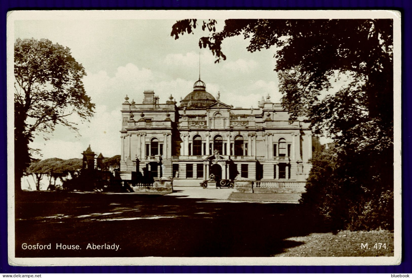 Ref 1636 - Real Photo Postcard - Gosford House Aberlady East Lothian - Message Mentions New Zealand Earthquake? - East Lothian