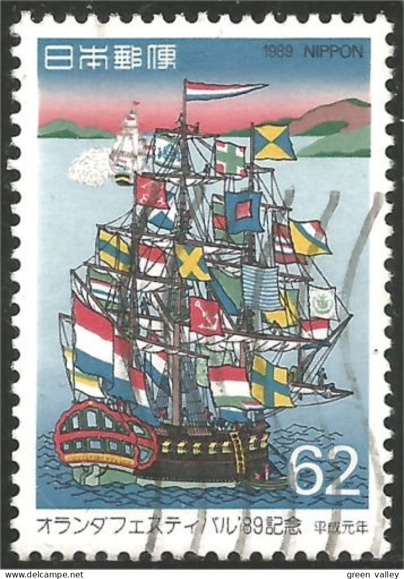 526 Japon Drapeaux Flags Voilier Sailing Ship Boat Schiffe Regate (JAP-578) - Francobolli