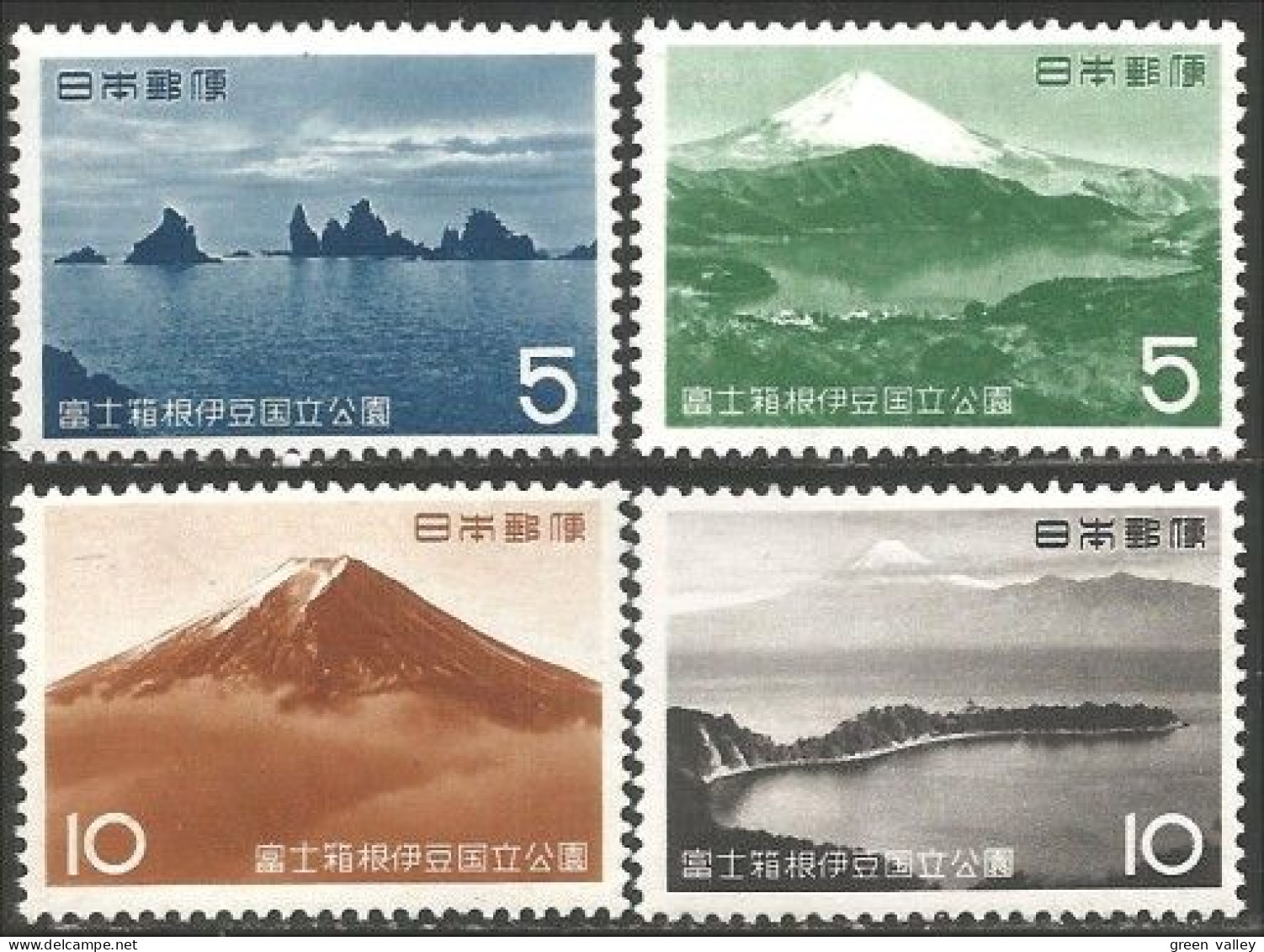 526 Japon 1962 Fuji Hakone Izu National Park MLH * Neuf Ch Légère (JAP-545) - Unused Stamps