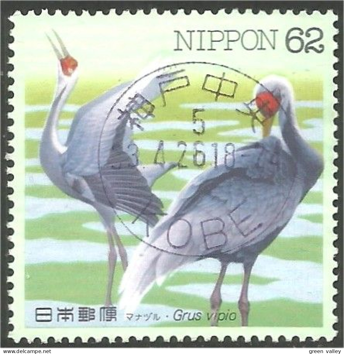 526 Japon Crane Grue Egret (JAP-520) - Aves Gruiformes (Grullas)