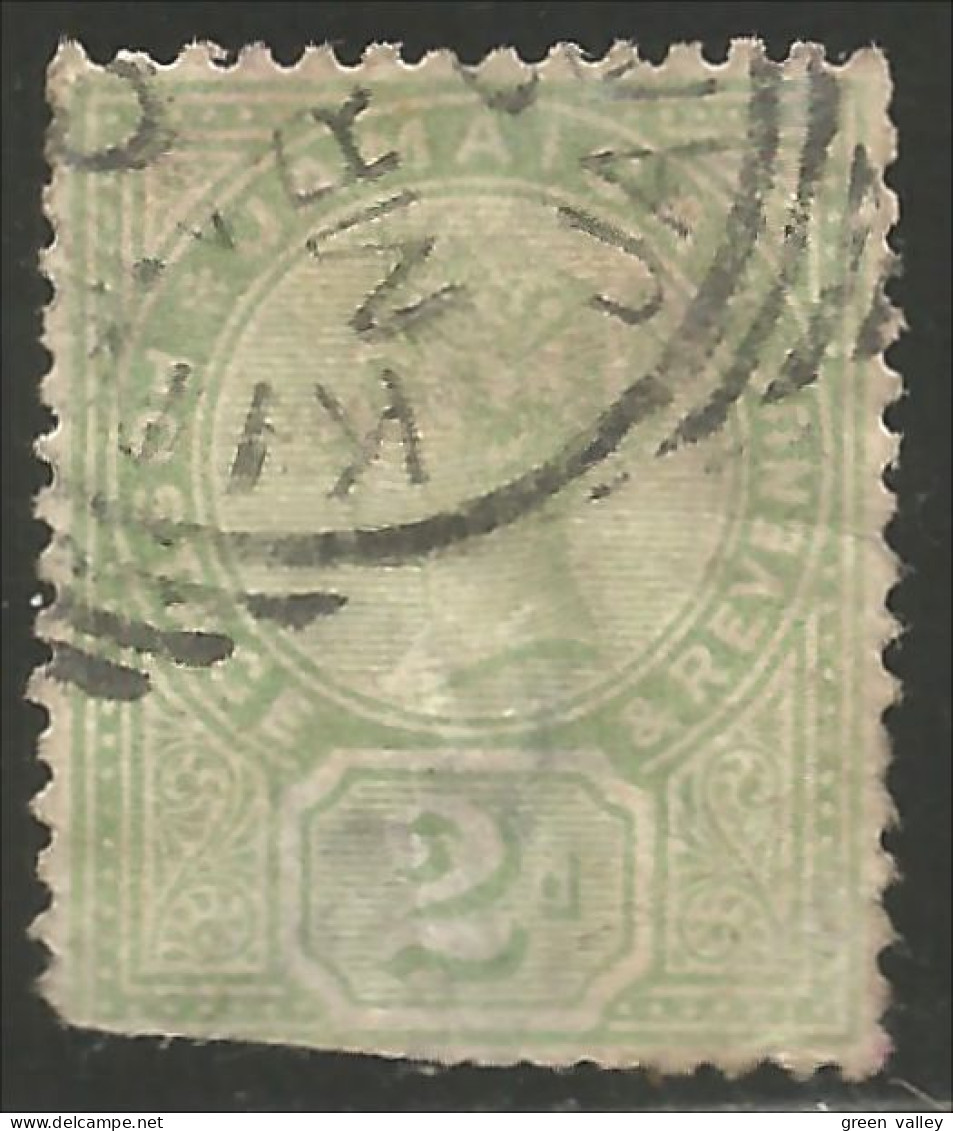 524 Jamaica 1889 Victoria 2p Green (JAM-112) - Jamaica (...-1961)