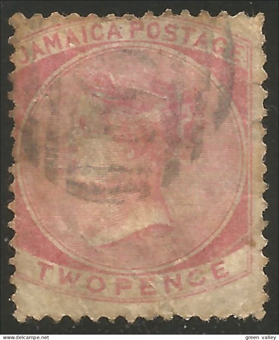 524 Jamaica 1860 Victoria 2p Rose (JAM-107) - Jamaica (...-1961)