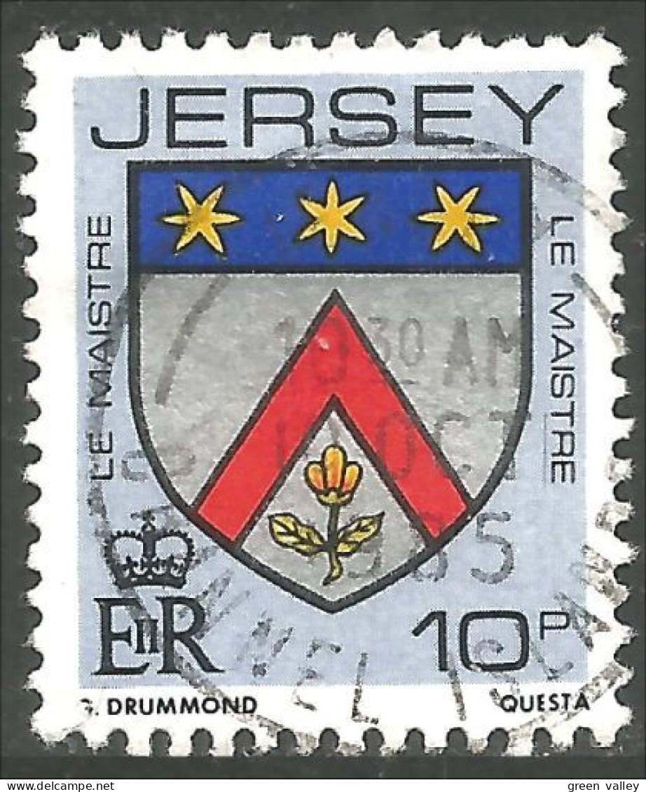 528 Jersey Armoiries Blason Famille Le Maistre Family Arms (JER-84k) - Briefmarken