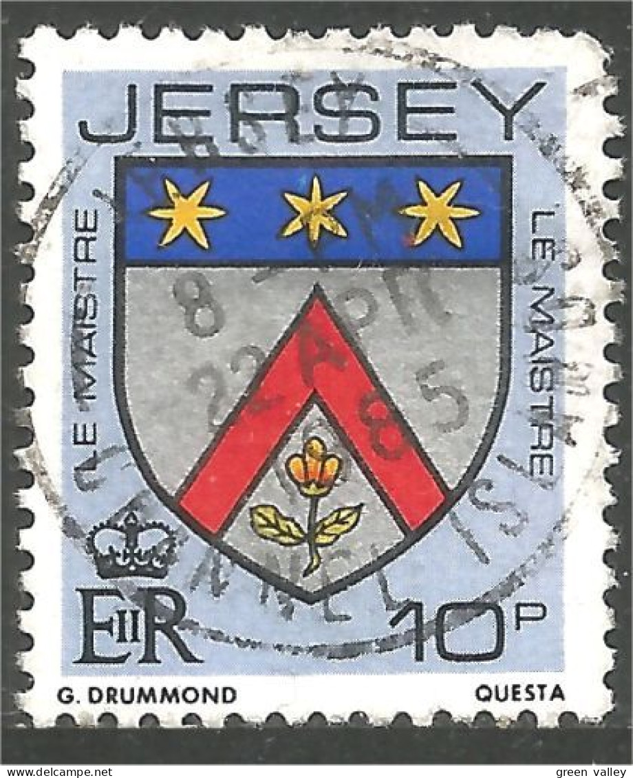 528 Jersey Armoiries Blason Famille Le Maistre Family Arms (JER-84j) - Briefmarken