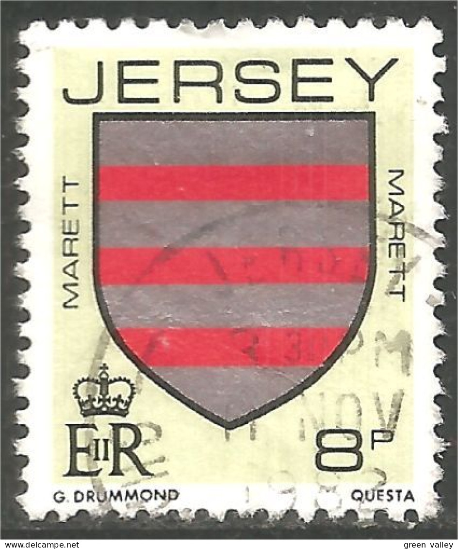 528 Jersey Armoiries Blason Famille Marett Family Arms (JER-84i) - Timbres