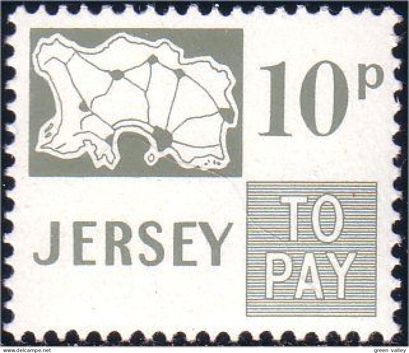 528 Jersey Carte Ile Island Map MNH ** Neuf SC (JER-57) - Iles