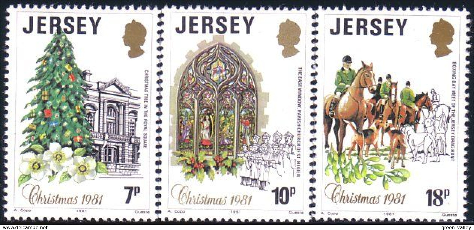 528 Jersey Armoiries Noel Christmas 1981 Coat Of Arms MNH ** Neuf SC (JER-33) - Briefmarken