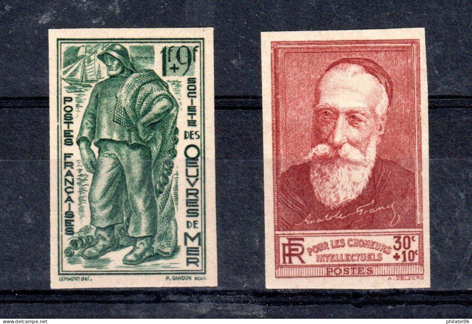 FRANCE, No 504 NON DENTELE  MNH**, ET RARE 380 MH*. - 1921-1940