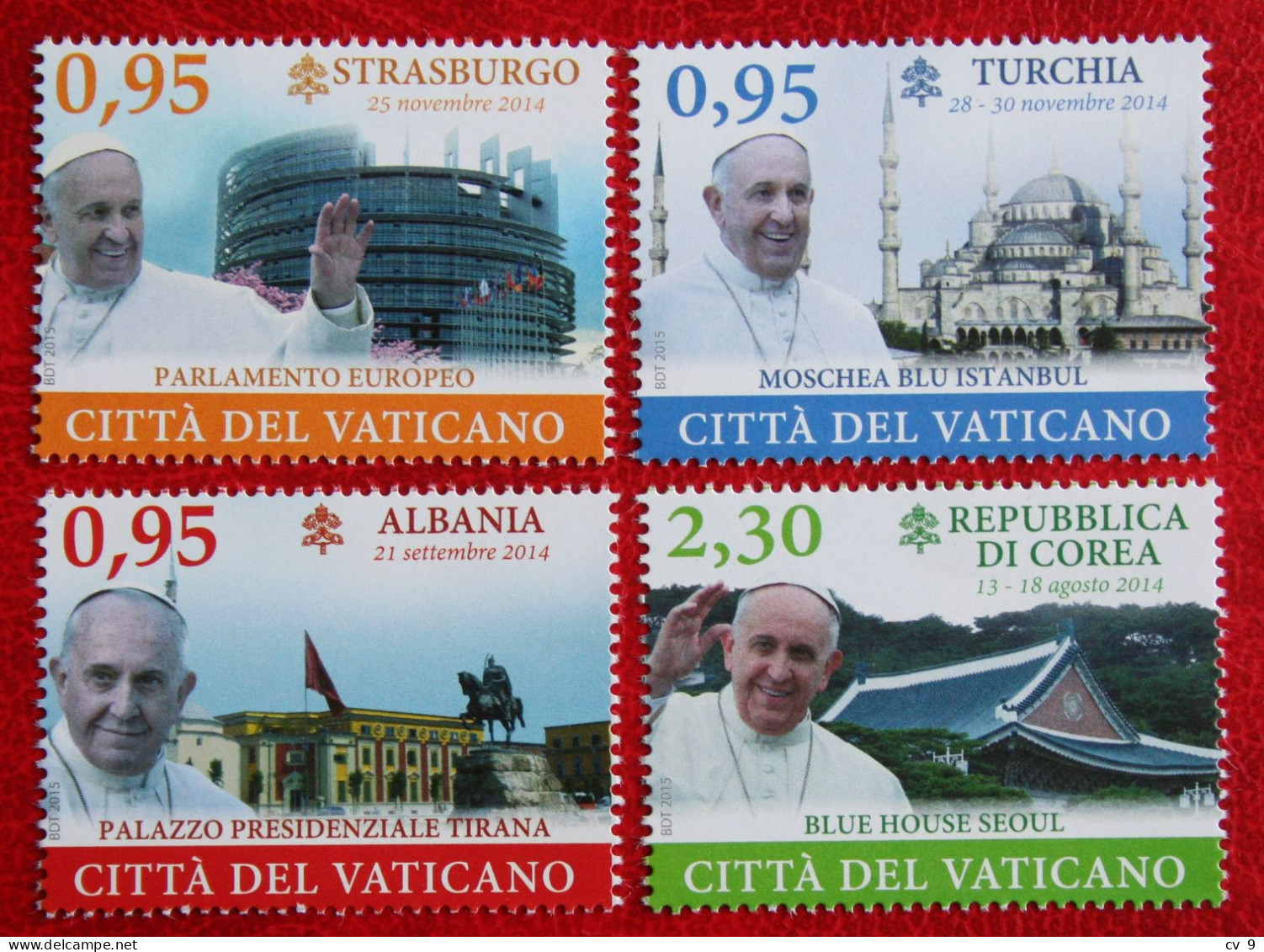 Journeys Of Pope Francis 2015 Mi 1840-1843 Yv 1698-1701 POSTFRIS / MNH / ** VATICANO VATICAN - Unused Stamps