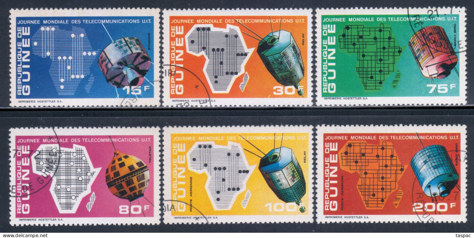 Guinea 1972 Mi# 622-627 A Used - 4th World Telecommunications Day / Space - Guinea (1958-...)