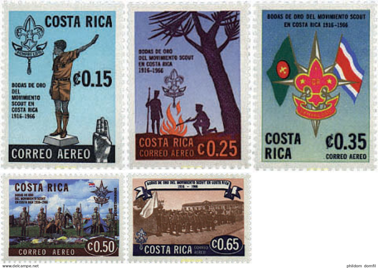 41053 MNH COSTA RICA 1968 50 ANIVERSARIO DEL ESCULTISMO EN COSTA RICA - Costa Rica